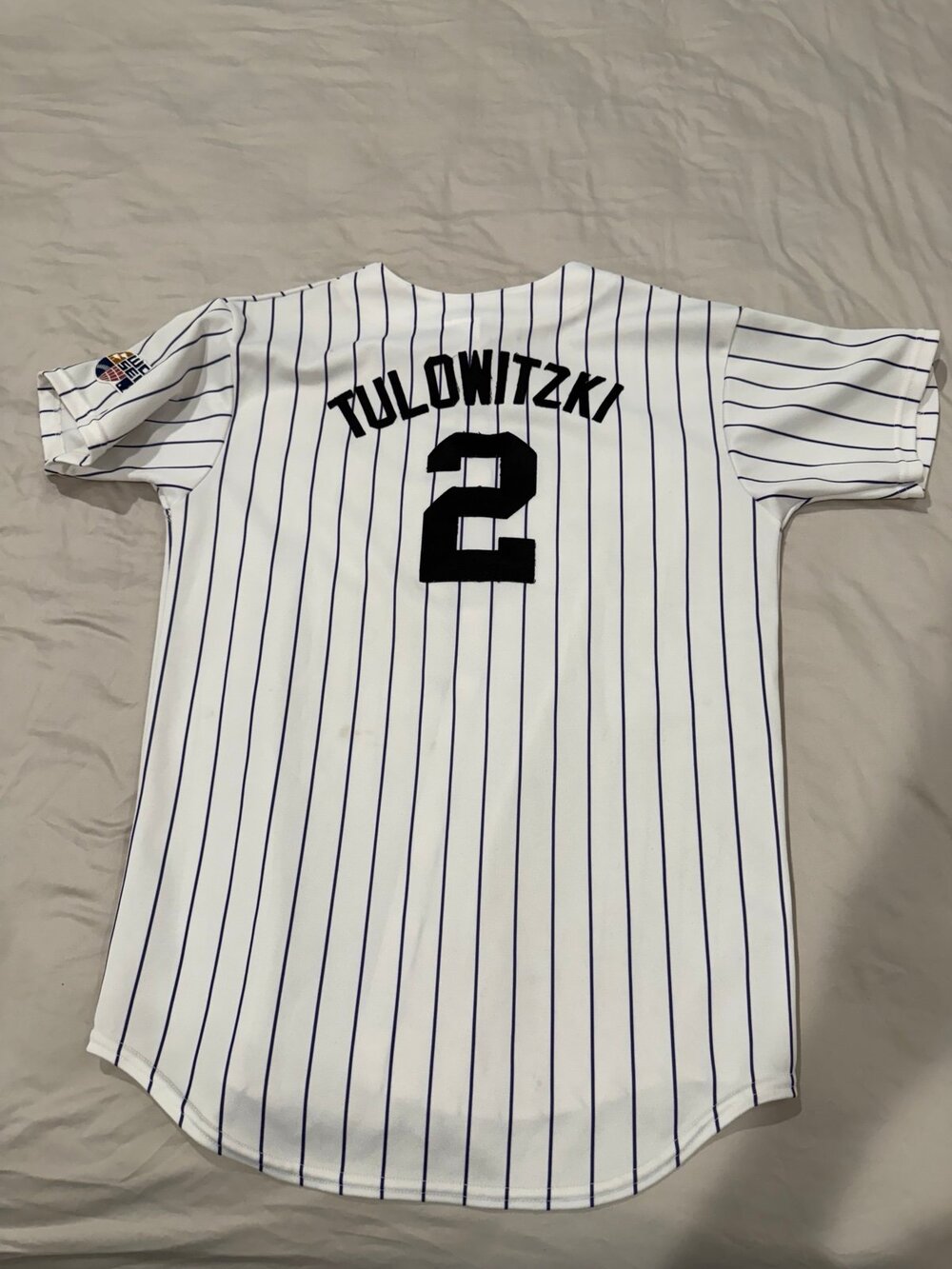 Vintage Majestic Troy Tulowitzki Colorado Rockies Pinstripe